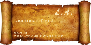 Laurinecz Anett névjegykártya